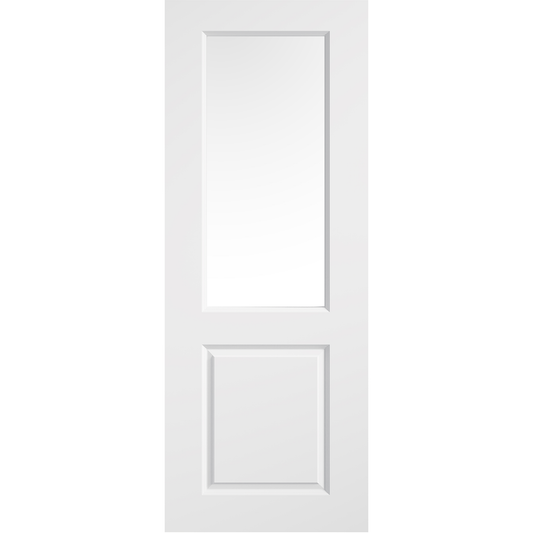 LPD White Moulded Smooth 2 Panel Glazed Internal Door