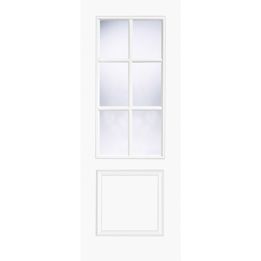 LPD White Moulded Smooth Berlin Glazed 6L Internal Door