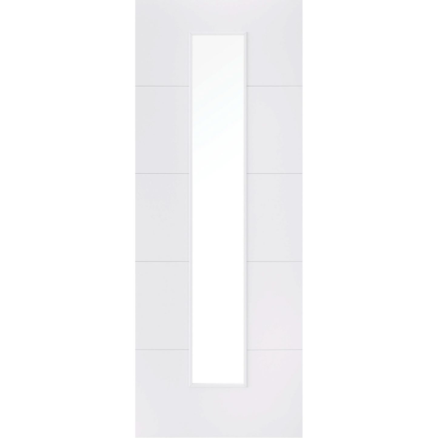 LPD White Primed Santandor Glazed 1L Internal Door