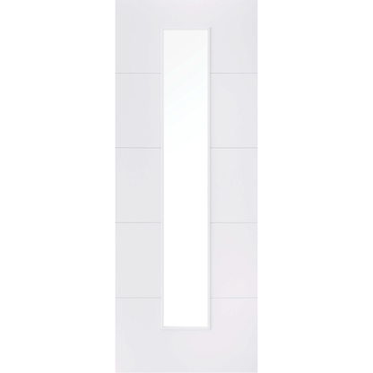 LPD White Primed Santandor Glazed 1L Internal Door