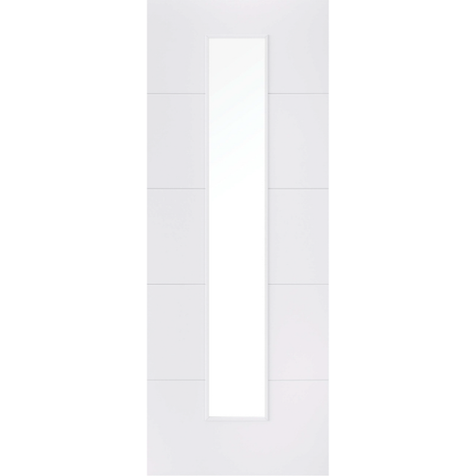 LPD White Primed Santandor Glazed 1L Internal Door