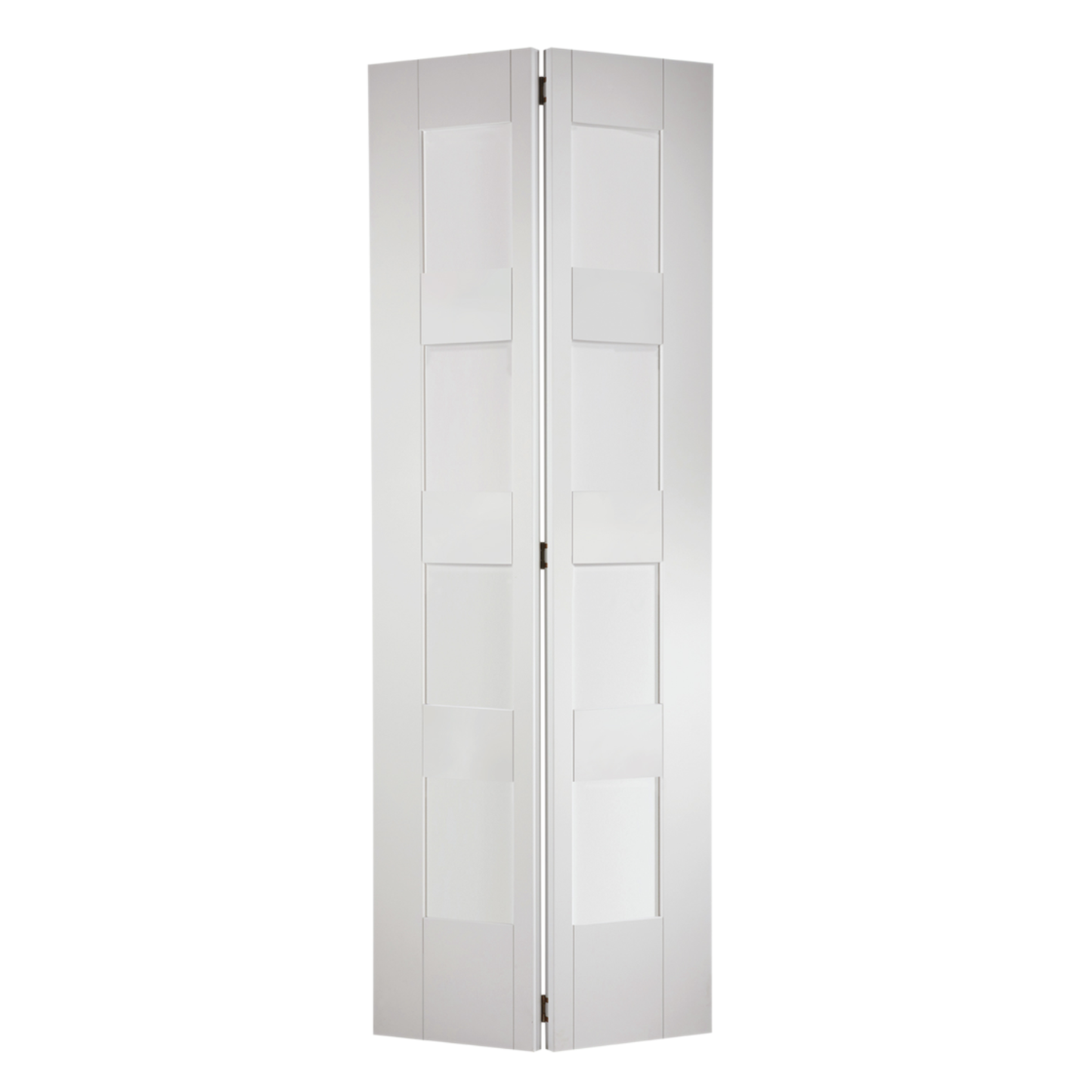 LPD White Primed Shaker 4L Glazed Bi-fold Internal Door