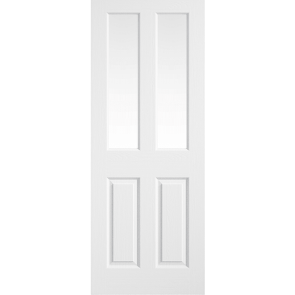 LPD White Textured Regency 2P2L Internal Door