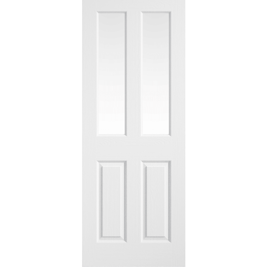LPD White Textured Regency 2P2L Internal Door