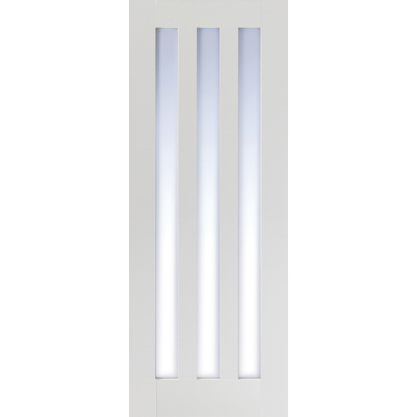 LPD White Primed Utah 3L Clear Glazed Internal Door