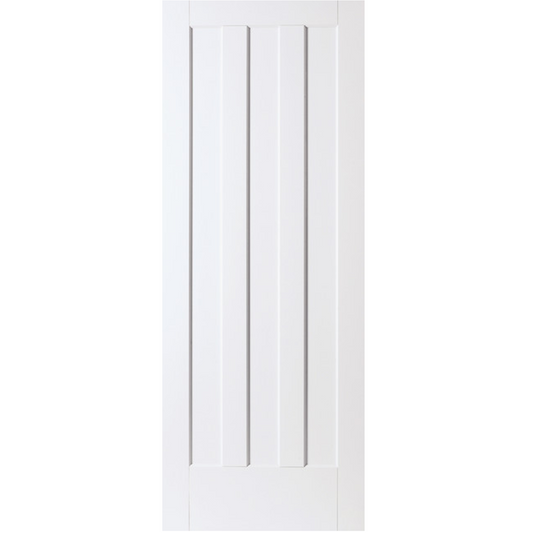 White Primed Aston Panelled Sliding Door System