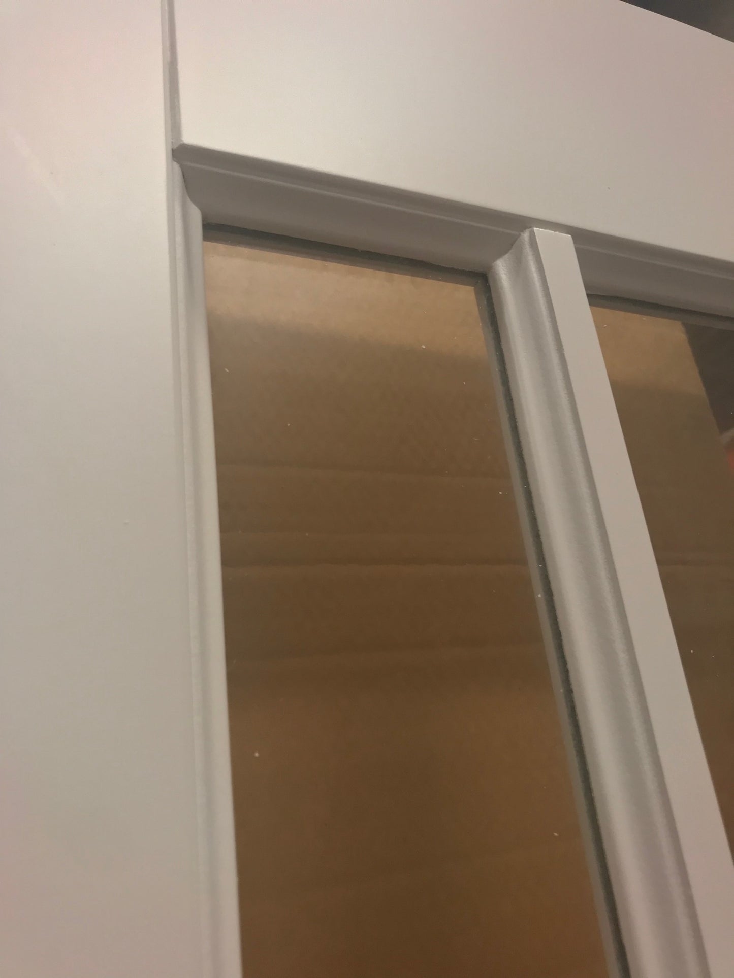 White Primed Aston Clear Glass Internal Door Pair