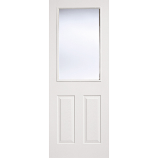 LPD White Moulded Glazed 2P1L Internal Door