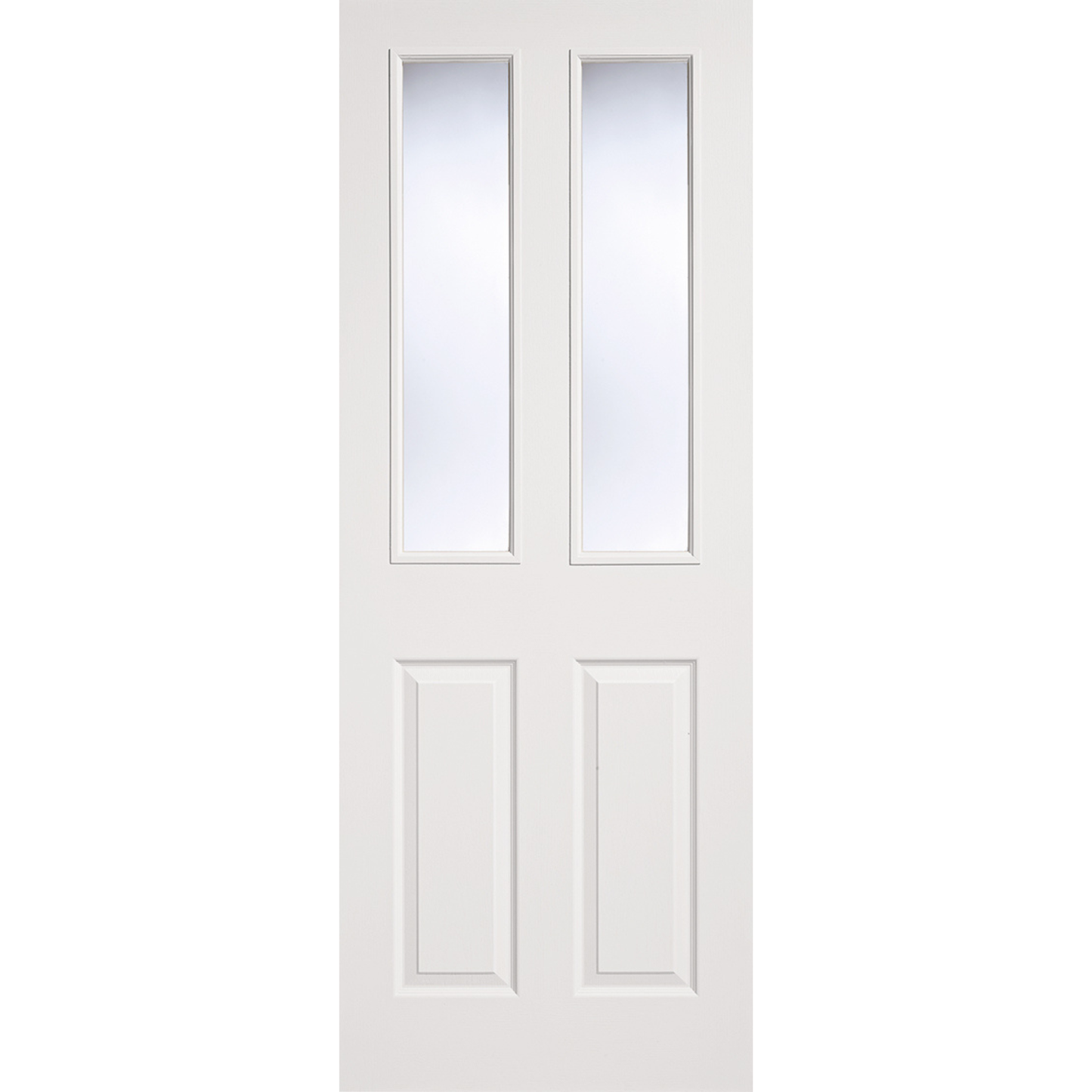 LPD White Moulded Textured Glazed 2P2L Internal Door