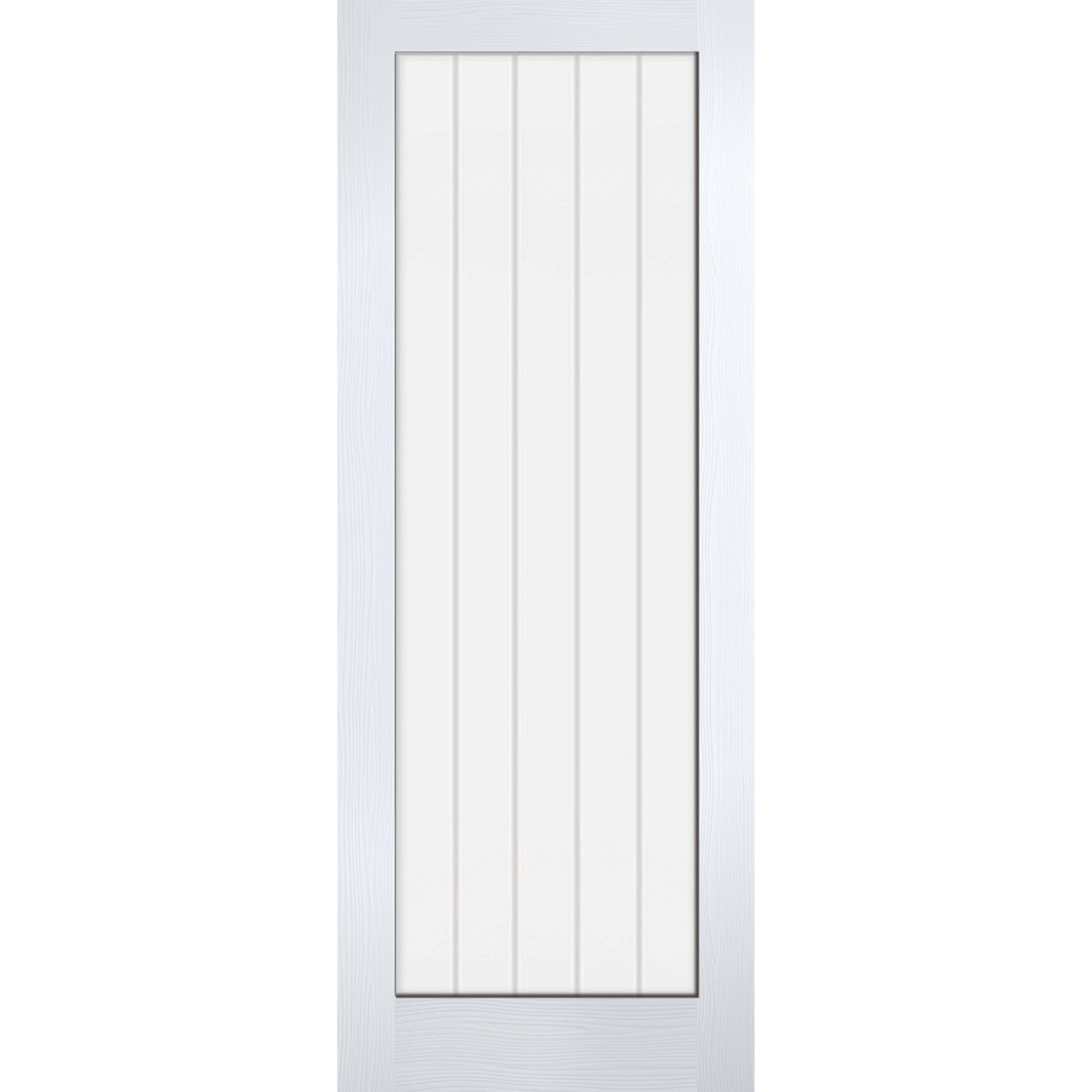LPD White Moulded Textured Vertical Glazed 1L Internal Door