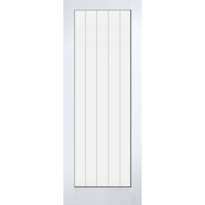 LPD White Moulded Textured Vertical Glazed 1L Internal Door