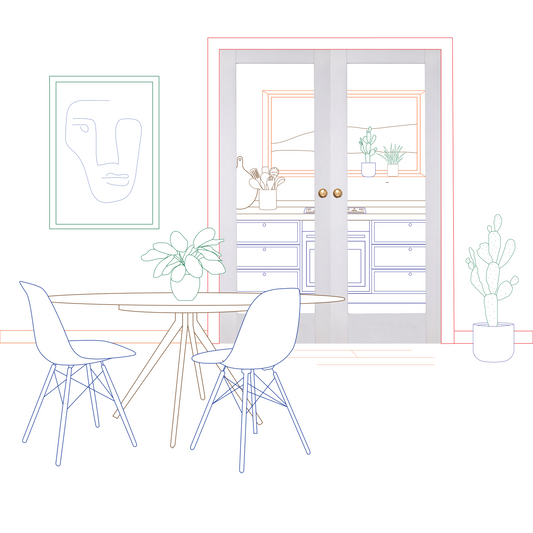 White Shaker 1 Light Clear Glass Rebated Internal Door Pair