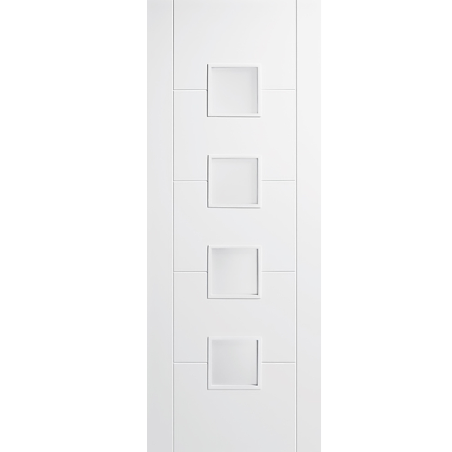 LPD White Primed Vancouver 4L Frosted Glazed Internal Door