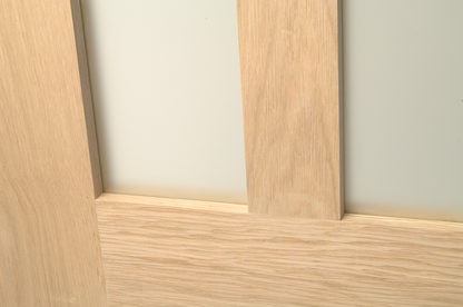 Oak Aston Frosted Glass Rebated Internal Door Pair