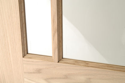 Oak Langdale Clear Glass Rebated Internal Door Pair