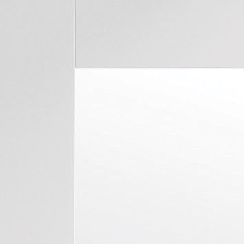 White Shaker 4 Light Frosted Glass Rebated Internal Door Pair