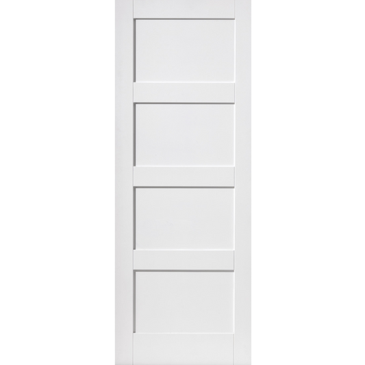 White Primed Shaker 4 Panel Internal Door