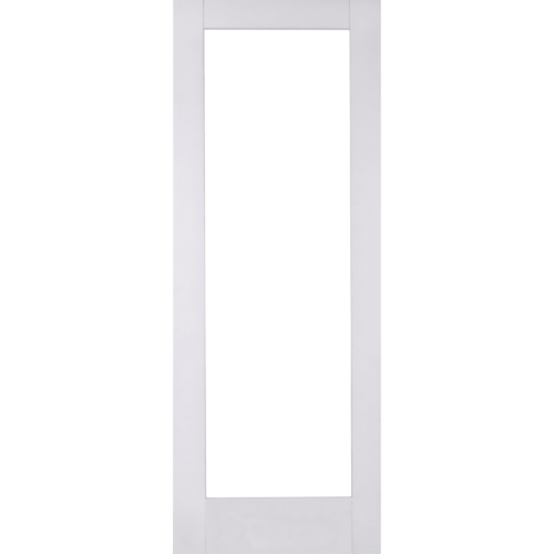 White Shaker 1 Light Clear Glass Bifold Single Door